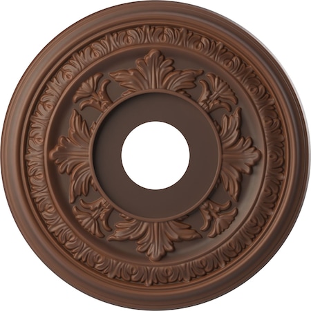 Ekena Millwork Baltimore PVC Medallion (Canopies up to 6 1/2"), 16"OD x 3 1/2"ID x 1"P, Metallic Rust CMP16BADRU